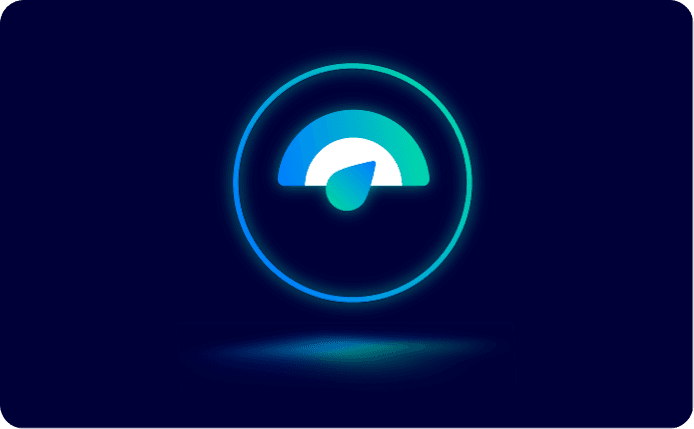 A glowing credit limit gauge