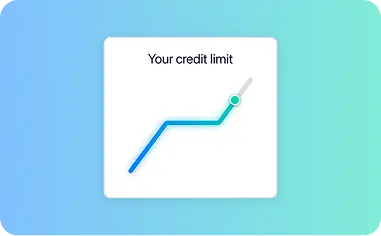A credit limit graph showing an increase
