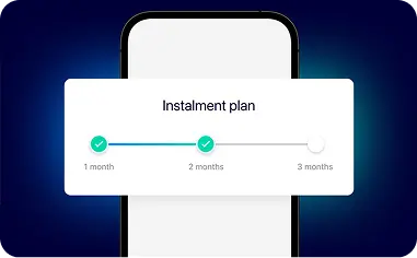 An instalment plan showing payments across three months